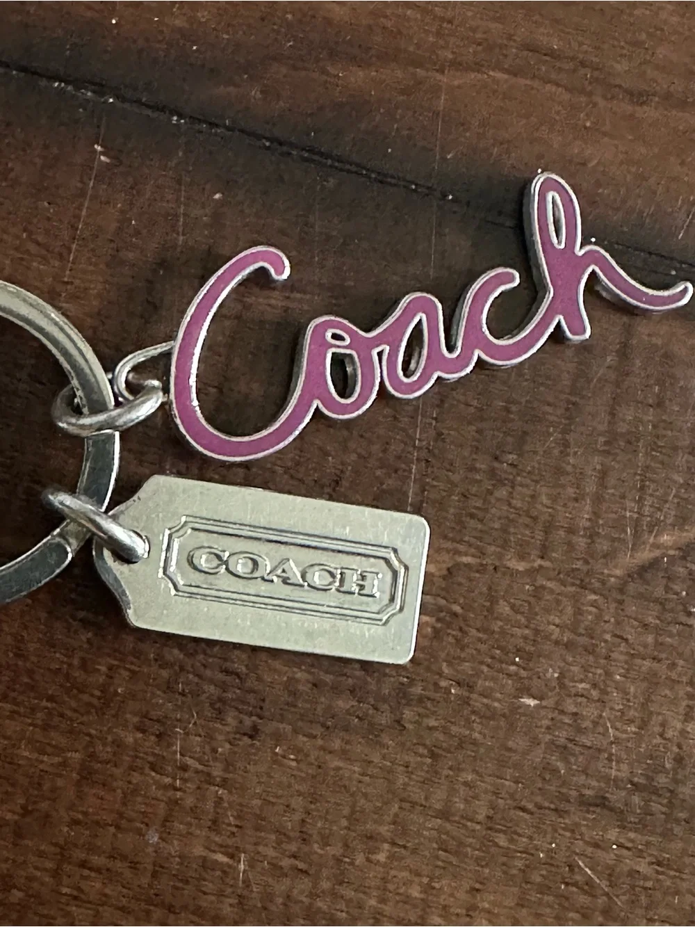 Coach Script Keychain Fob - Picture 3 of 5